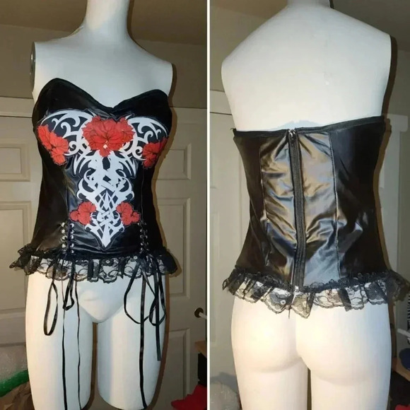 Rubies Rose & Bone Bustier Corset Costume One Size Fits 4 6 8 10 12 or S M L - Picture 1 of 8
